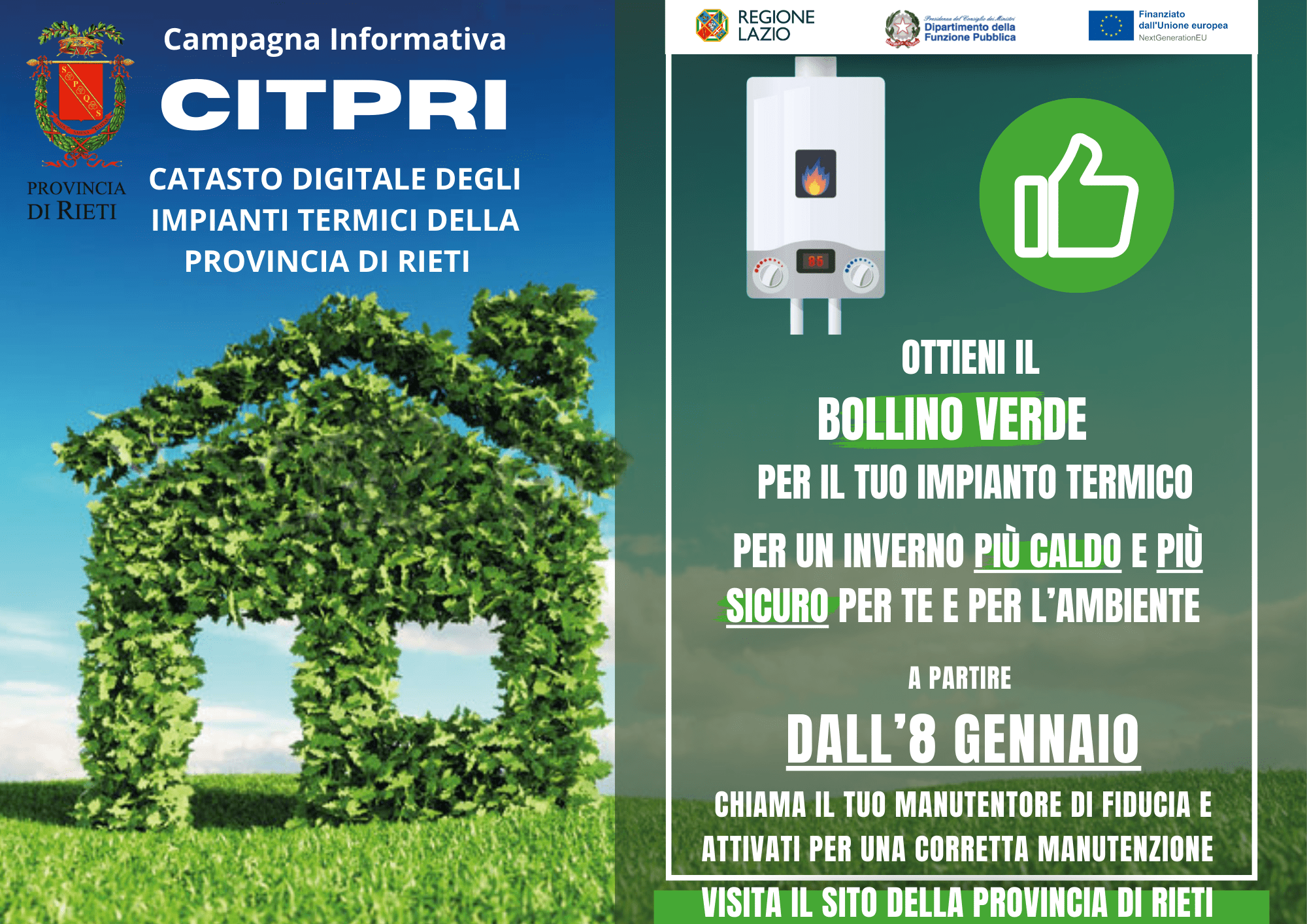 Digitalizzazione del Catasto Provinciale degli Impianti termici - Informativa ai cittadini